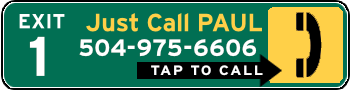 Call 504-975-6606 for Lincoln Parish, Louisiana ticket attorney Paul Massa Exit 1 graphic
